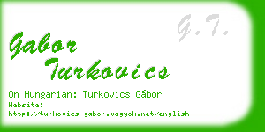gabor turkovics business card